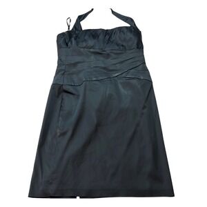 White House Black Market Halter Dress Party Cocktail Black‎ Size 10